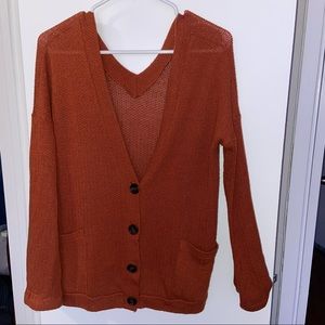 Orange cardigan